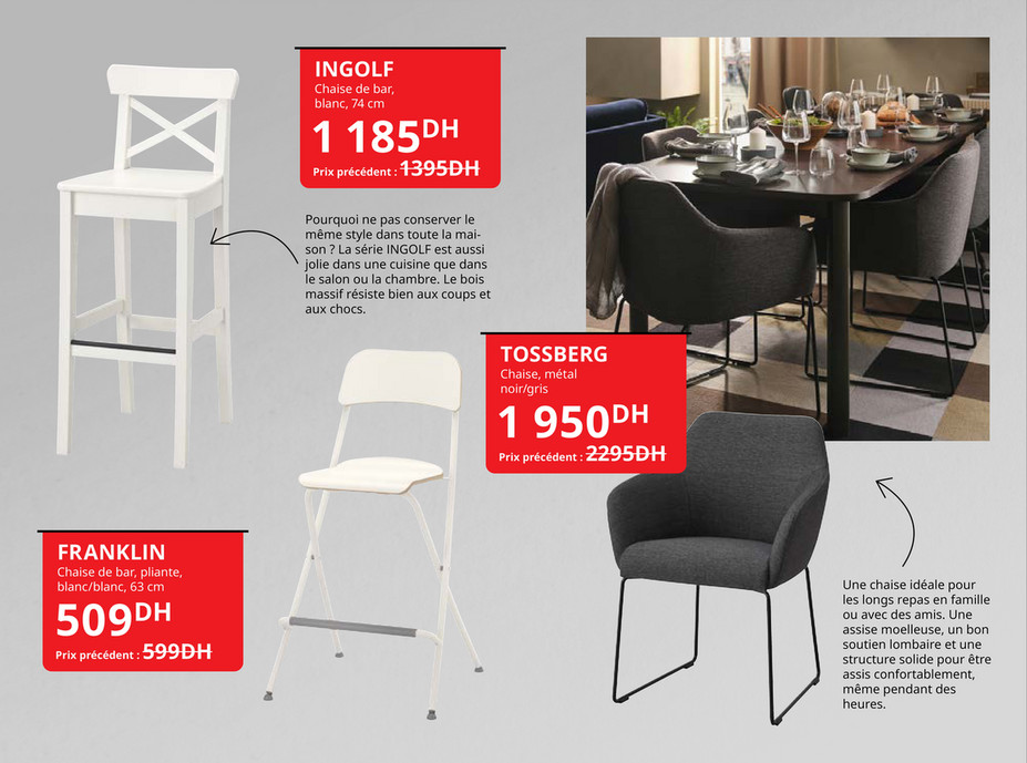 FRANKLIN Chaise de bar, pliante, noir, noir, 74 cm - IKEA