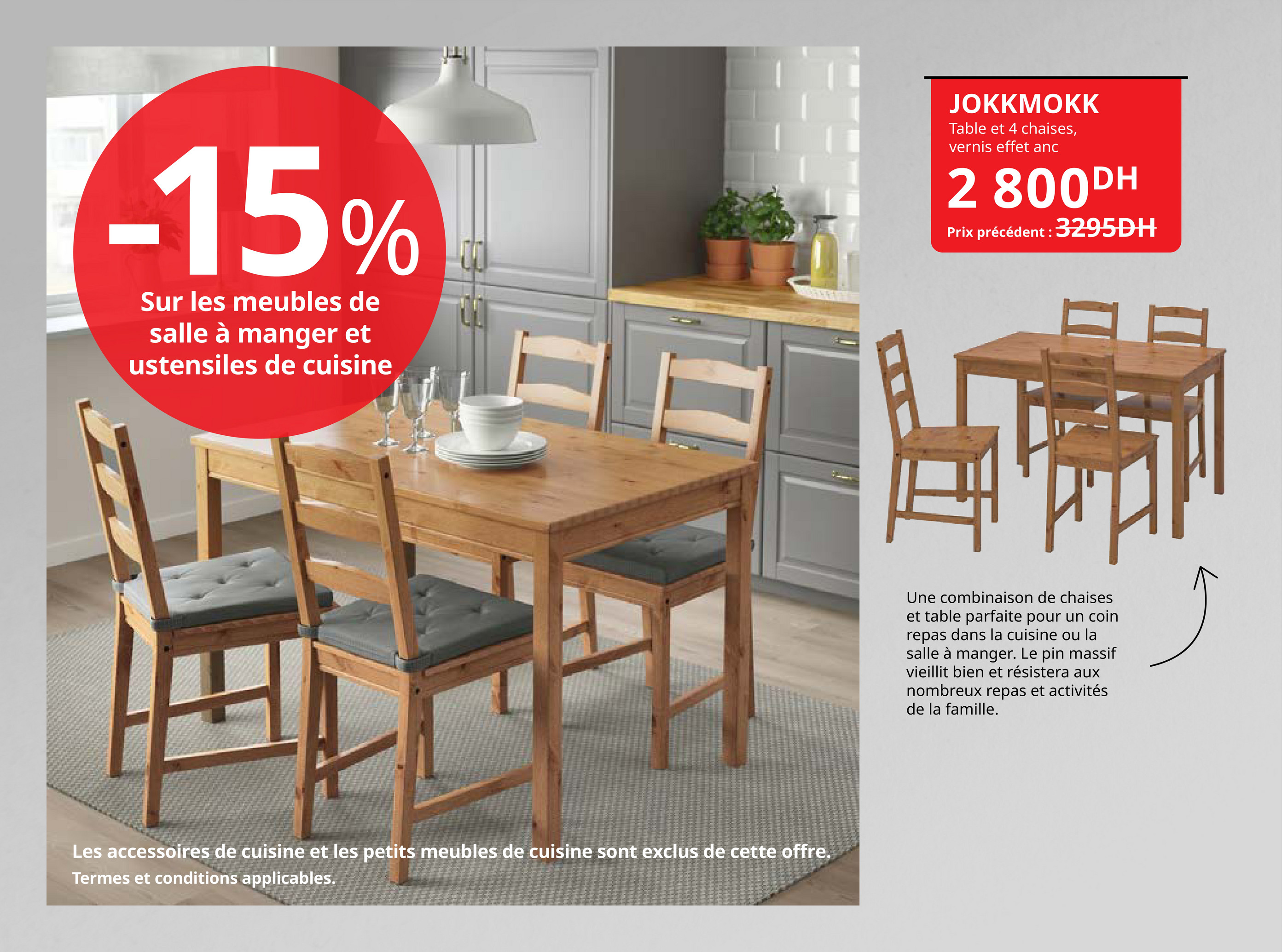 JOKKMOKK Table et 4 chaises, vernis effet anc - IKEA